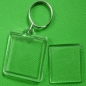 Kunststoff transparent Blank Insert Bilderrahmen Schlüsselanhänger Keyring