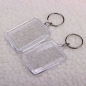 Kunststoff transparent Blank Insert Bilderrahmen Schlüsselanhänger Keyring