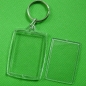 Kunststoff transparent Blank Insert Bilderrahmen Schlüsselanhänger Keyring