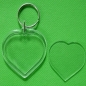 Kunststoff transparent Blank Insert Bilderrahmen Schlüsselanhänger Keyring