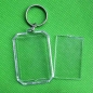 Kunststoff transparent Blank Insert Bilderrahmen Schlüsselanhänger Keyring