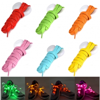 1 Paar Nylon LED Blinklicht leuchtet Glow Schnürsenkel