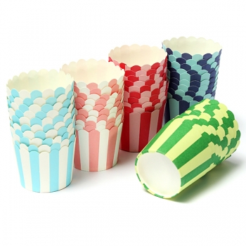 50pcs Kuchen Backen Papier Stripe Muffin Cup Hochzeit