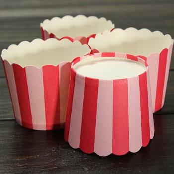 50pcs Kuchen Backen Papier Stripe Muffin Cup Hochzeit