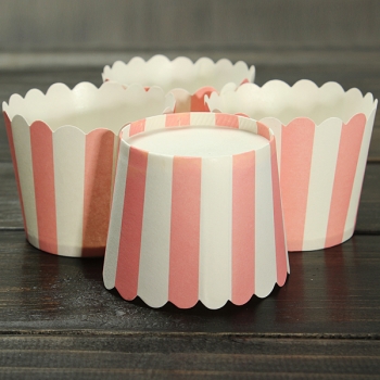 50pcs Kuchen Backen Papier Stripe Muffin Cup Hochzeit