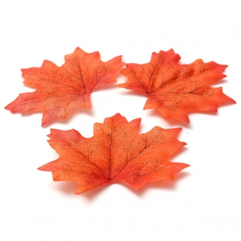 100pcs Künstliche Ahornblätter Fall Blatt Partei Dekor Ornament