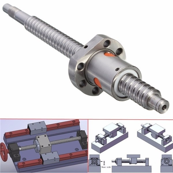 250mm Kugelgewindetrieb SFU1605 Kugelgewindetrieb mit Einzelkugelmutter für CNC