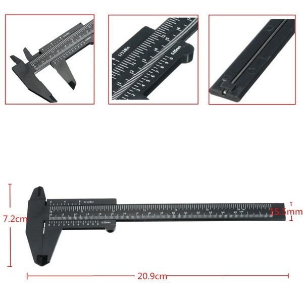 6 Zoll 150mm Plastiklehre Schieblehre Messschieber Mess Schmuck