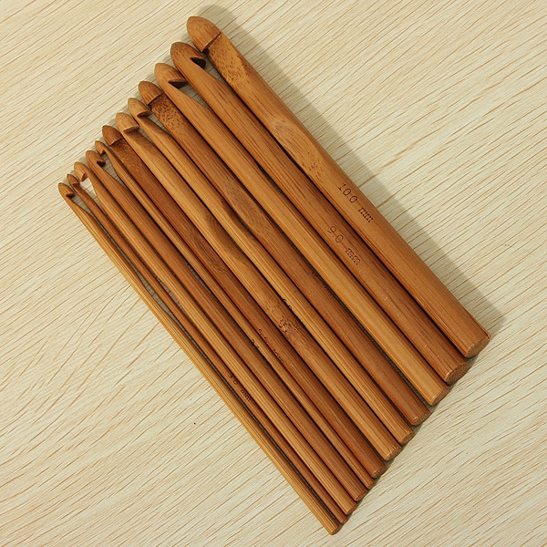 20pcs Bamboo Sewing Häkelnadeln Weave Stricknadeln