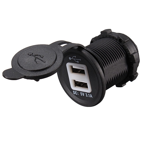 Dual USB Motorrad Zigaretten Feuerzeug Aufladeeinheits Adapter Buchse