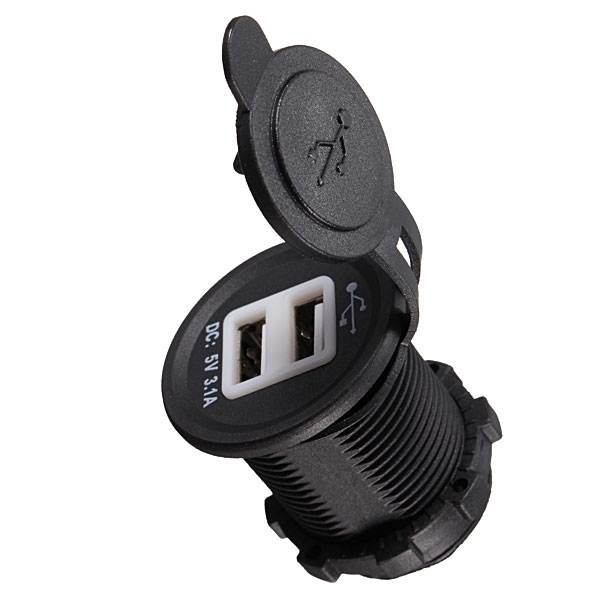 Dual USB Motorrad Zigaretten Feuerzeug Aufladeeinheits Adapter Buchse