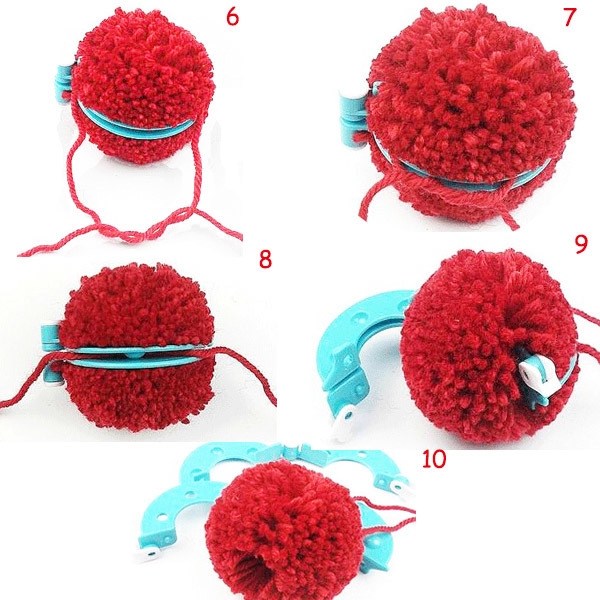 2pcs Pompom Maker Fluff Kugelstrickwolle Bobble Weaver Needle