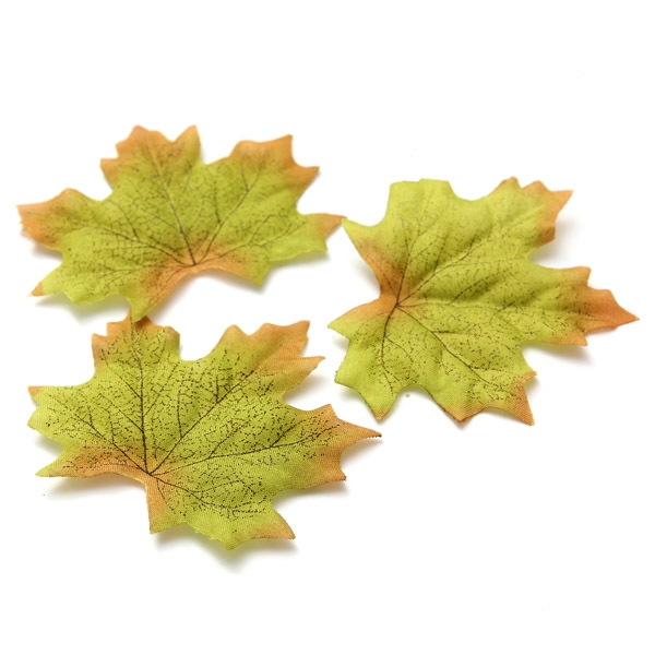 100pcs Künstliche Ahornblätter Fall Blatt Partei Dekor Ornament