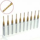 Drillpro DB-P4 10pcs 1.0mm Carbide PCB Bits 1/8 Zoll Schaft Titanium Coated Fräser Gravieren Bits