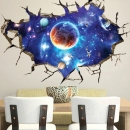 3D Weltraum-Wand-Aufkleber-Ausgangsdekor-Wandkunst-entfernbare Galaxie-Wand-Abziehbilder