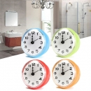 4 Color Bathroom Shower Waterproof Wall Clock Large Sucker Without Battery Home Decor