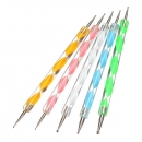 5pcs 2 Ways Farbe Nail Art Marbleizing Lackstift