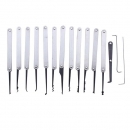 DANIU 15 In 1 Edelstahl Haken Lock Pick Set Schlosserei Werkzeug